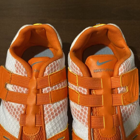 Nike Running Orange and White Velcro Shoes Size 6 - Picture 4 of 12